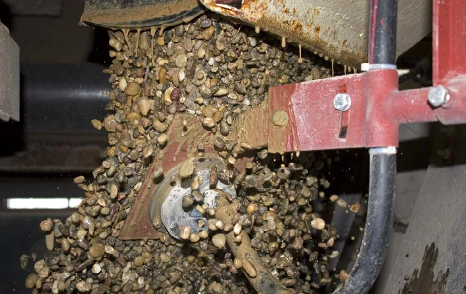 Abrasive service — the head takes the wear, not the probe