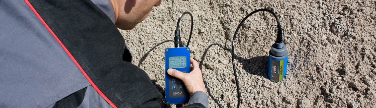 Probe pushed past the dried surface layer into representative sand